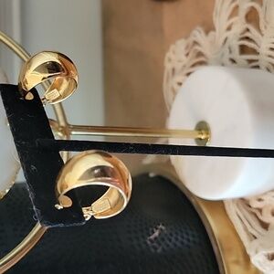 Chunky Gold Huggie Hoop Earrings